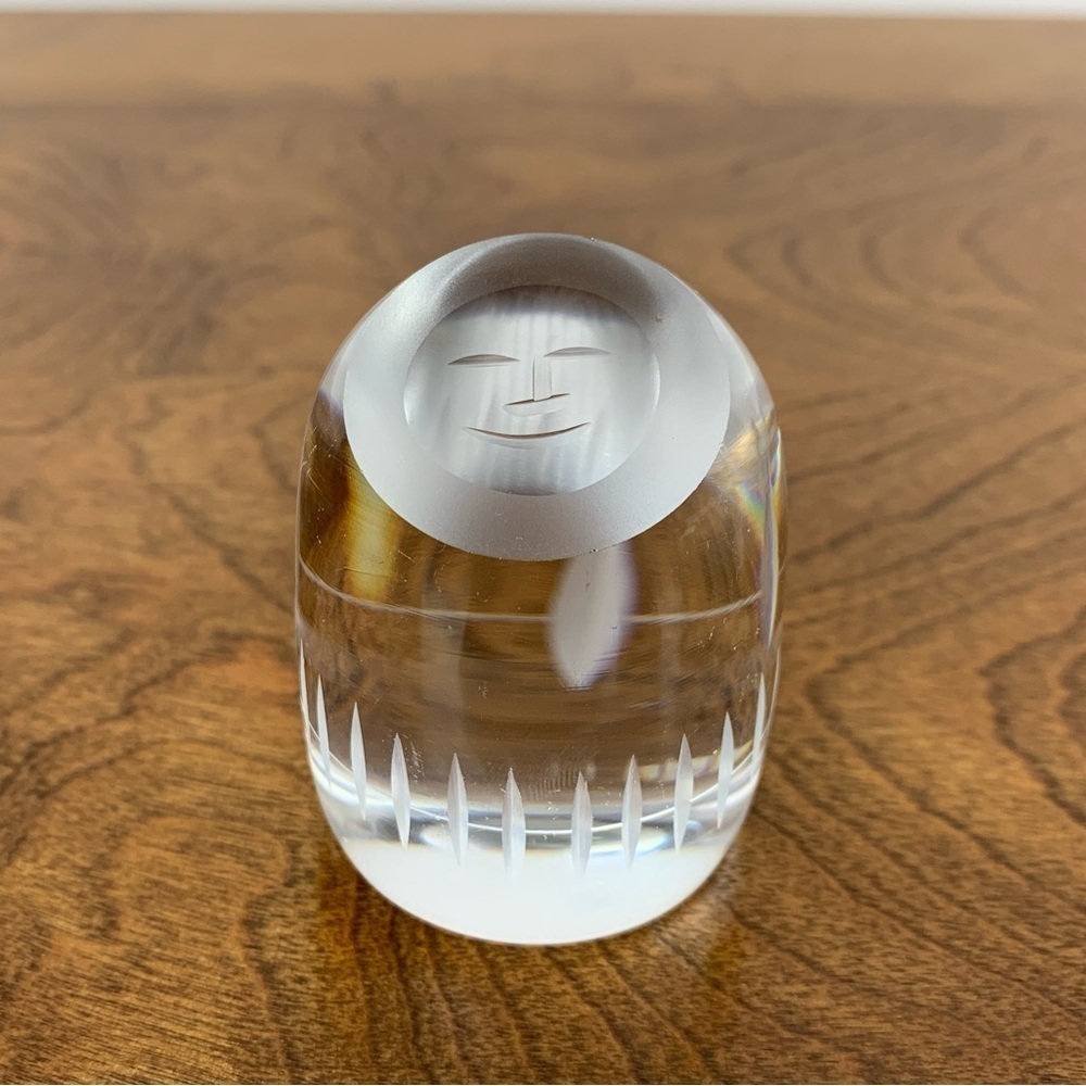 Hadeland Figurine Paperweight Eskimo Glass Norway Art Glass Scandinavian Vintage